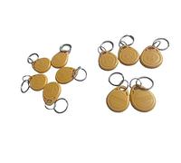 Lot de 10 porte-clés RFID T5577 125 kHz - Jeton d'identification de proximité - Réinscriptible - Jaune