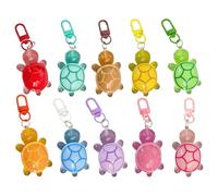 Lot de 10 porte-clés tortues lumineuses de nuit polyvalentes pour bureau, école, voyage, Comme sur la photo., Comme décrit