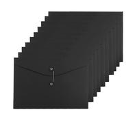 Lot de 10 porte-documents en carton et papier kraft Format A4 Pochette Document en Papier Kraft de Portable Document Dossier avec Ligne Boucle Chemises Stockage File Folder Papier pour bureau scolaire