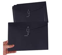 Lot de 10 porte-documents en carton et papier kraft Format A4 Pochette Document en Papier Kraft Sac Enveloppe de Fichiers Epais Portable Chemises Stockage File Folder Papier pour bureau scolaire
