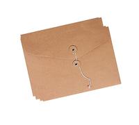 Lot de 10 porte-documents en carton et papier kraft Format A5 Pochette Document en Papier Kraft Sac Enveloppe de Fichiers Epais Portable Chemises Stockage File Folder Papier pour bureau scolaire