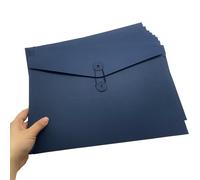Lot de 10 porte-documents en carton et papier kraft Format A5 Pochette Document en Papier Kraft Sac Enveloppe de Fichiers Epais Portable Chemises Stockage File Folder Papier pour bureau scolaire