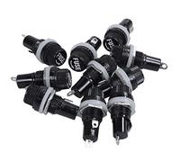 Lot de 10 porte-fusibles en plastique 10 A AC 250 V 5 mm x 20 mm