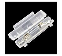 Lot de 10 porte-fusibles en verre 6 x 30 mm avec fusible (type blanc, 7A)