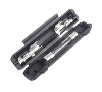 Lot de 10 porte-fusibles en verre de 6 x 30 mm avec fusible (type noir, 10 A)