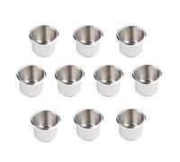 Lot de 10 porte-gobelets en acier inoxydable anti-déversement pour table de poker de casino, bureau de travail et bateaux, camping-car, voitures et camions