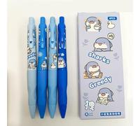 Lot de 10 porte-mines de dessin animé, mine de 2 mm, prise en main ergonomique pour une posture correcte, pratique de l'écriture, couleurs macarons avec taille-crayon intégré, petit requin