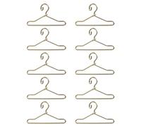 Lot de 10 porte-vêtements miniatures pour maison de poupée 1:12 1/8 Doré S