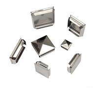 Lot de 10 poteaux carrés en acier inoxydable à acier galvanisé en forme de pyramide, conçus pour protéger les poteaux extérieurs de la rouille et des dommages (1 pièce de 50 mm)