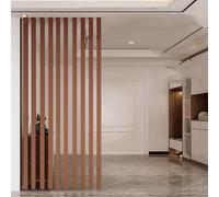 Lot de 10 poteaux de séparation de pièce en bois du sol au plafond pour couloir, porche et entrée, lattes de séparation marron, hauteur 204 cm, séparateurs d'espace élégants