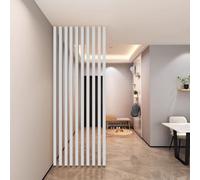 Lot de 10 poteaux de séparation murale en bois pour couloir, porche et entrée Blanc 204 cm de hauteur