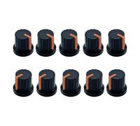 Lot de 10 potentiomètres en plastique - 6 mm - Trou ondulé - Volumes de contrôle - Boutons de pédale de guitare - Amplificateur de trou ondulé - Accessoires électroniques