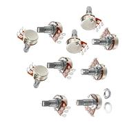 Lot de 10 potentiomètres Taper Precisions 500 K, convient pour le volume des guitares, les basses, le réglage du son, le design de l'arbre divisé, le potentiomètre de commutation de tonalité des