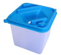 Lot de 10 pots à eau carrés avec couvercle