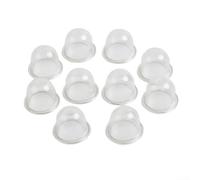 Lot de 10 pots à essence de rechange pour pompe à bulbe d'amorçage pour systèmes de carburant, compatible avec la plupart des tronçonneuses, taille-haies et débroussailleuses, design transparent