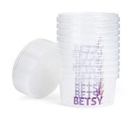 Lot de 10 Pots Betsy en Plastique de 500 ml Avec Couvercle - Rangement, Bonbons, Mélangeurs - Récipients Transparents de Qualité Alimentaire