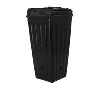Lot de 10 pots d'arbre en plastique de 25 cm de haut avec trous de drainage pour plantes de jardin d'intérieur et d'extérieur