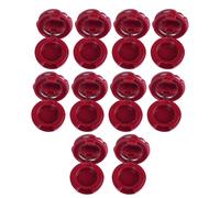 Lot de 10 pots de baume à lèvres rechargeables au design rose avec boîtes de fuite Miroor - Récipients cosmétiques - Étagère en plastique - Verres transparents pour le voyage