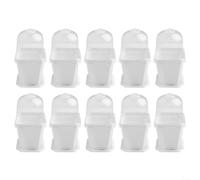 Lot de 10 pots de fleurs en plastique avec dôme d'humidité parfaits pour démarrer des mini plantes et herbes aromatiques, conçus pour un drainage optimal (13,5 cm, blanc)
