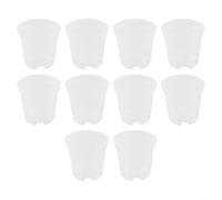 Lot de 10 pots de fleurs en plastique transparent avec trous de drainage respirants, pour cultiver et transplanter des plantes petites à moyennes comme des orchidées, des plantes grasses et des herbes