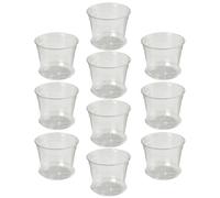 Lot de 10 pots de fleurs hydroponiques transparents flexibles avec 10 plateaux, pour intérieur, extérieur, balcon, terrasse, jardin, jardin, jardin, jardin, kit de rempotage