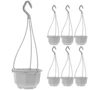 Lot de 10 pots de fleurs suspendus en plastique, pots à orchidées suspendus, paniers de fleurs suspendus pour plantes d'intérieur