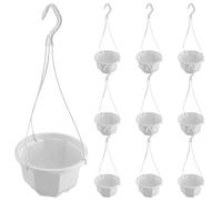 Lot de 10 Pots De Fleurs Suspendus - Paniers Suspendus Artificiels pour Plantes Dintérieur Pots en Plastique Jardinières Suspendues pour Balcon