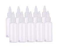 Lot de 10 pots de peinture pour aérographe de 65 ml, siphon à double action, accessoires d'aérographe avec 4 bouchons en caoutchouc pour ligne d'entonnoir, compatibles avec Iwata (Bouteille de