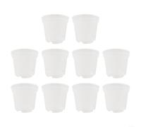 Lot de 10 pots de pépinière en plastique transparent avec trous de drainage pour une santé optimale des plantes - Idéal pour cultiver des orchidées et des plantes grasses - 10,2 cm