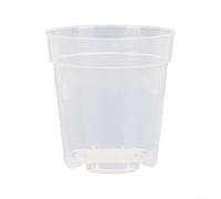 Lot de 10 pots de pépinière en plastique transparent avec trous de drainage pour une santé optimale des plantes - Idéal pour cultiver des orchidées et des plantes grasses - 17 cm