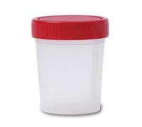 Lot de 10 pots stériles en plastique pour analyse d'urine avec couvercle de 100 ml. Verres de test pour tests et échantillons de selles, de salive