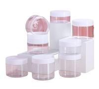 Lot de 10 pots vides for crème cosmétique avec couvercle en aluminium, for le rangement, for maquillage, for animaux compagnie, voyage, 50 ml, 80, 100 pour Liquides