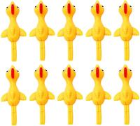lot de 10 poulets frondeurs Poulet claque extensible Drôles de poulets en caoutchouc Fronde Activité de fête pour enfants Mouches Cadeaux pour enfants adultes