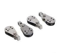 Lot de 10 poulies en acier inoxydable avec roues en nylon pour une utilisation sûre et sûre en bateau et kayak, avec technologie de rivetage pour réduire le glissement (316)