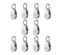 Lot de 10 poulies industrielles en acier inoxydable 304 pour la construction et l'utilisation d'entrepôt Poulie à roulement de haute précision