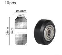 Lot de 10 poulies MR105 625zz pour imprimante 3D Ender 3 CR 10 (grande roue noire)