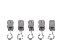 Lot de 10 poulies pivotantes à 360° en acier inoxydable pour systèmes de levage - Guide de corde robuste pour salle de sport et garage - 11 mm de diamètre - Charge de 30 kg