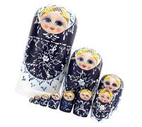 Lot de 10 poupées gigognes russes traditionnelles peintes à la main en bois Matriochka Babushka Poupées gigognes Arts folkloriques Figurine de collection artistique