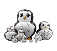 Lot de 10 poupées russes peintes à la main - Poupées traditionnelles russes empilables
