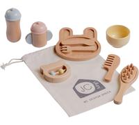 Lot De 10 Premiers Soins,Ensemble En Bois,Accessoires D'Hygiène Et D'Alimentation Pour Enfants,Jeux De Simulation,Avec Sac De Rangement,Idéal Pour Offrir,3 Ans Et Plus