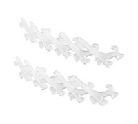 Lot de 10 présentoirs à assiettes transparents, adaptés pour la vaisselle et les petites assiettes avec design pliable (transparent)