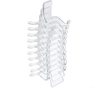 Lot de 10 présentoirs élégants en acrylique transparent pour collection de roches, minéraux et fossiles (S)