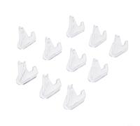 Lot de 10 présentoirs triangulaires en acrylique pour pièces commémoratives, médailles, cartes - Chevalet épais transparent pour maison, magasin, musée, exposition - Support stable pour photos (S)