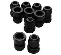 Lot de 10 presse-étoupes en nylon M18 5-10 mm avec rondelle IP68 résistante aux intempéries Noir