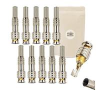 Lot de 10 Prise BNC Mâle sans Soudure à Vis Gold plaqué Or Cable Coaxial Connecteur Video s Video SDI CCTV - ADAPTOUT Marque Française