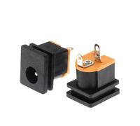 Lot de 10 prises d'alimentation CC DC-015, jack 5,5 x 2,5 mm, montage sur panneau carré 5,5 x 2,1 mm(5.5X2.1MM)