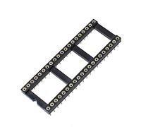 Lot de 10 prises IC à pied plat avec trou rond - Prise à puce unique - 6P 8P 14P 16P 18P 20P 24P 28P 32P 40P (trou rond 40P (large)