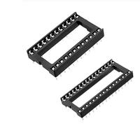 Lot de 10 prises IC à pied plat avec trou rond - Prise à puce unique - 6P 8P 14P 16P 18P 20P 24P 28P 32P 40P (40P de large)