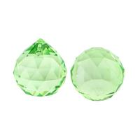 Lot de 10 prismes à facettes en Cristal for Lustre, Attrape-Soleil coloré, 20 mm/30 mm/40 mm pour Décoration(Light Green,30mm)