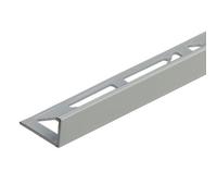 Lot de 10 Profilé alu finition carrelage angle droit 10 mm x L 2,5 m Gris | Habille et protège les bordures tout en dissimulant les découpes pour un rendu propre et professionnel.